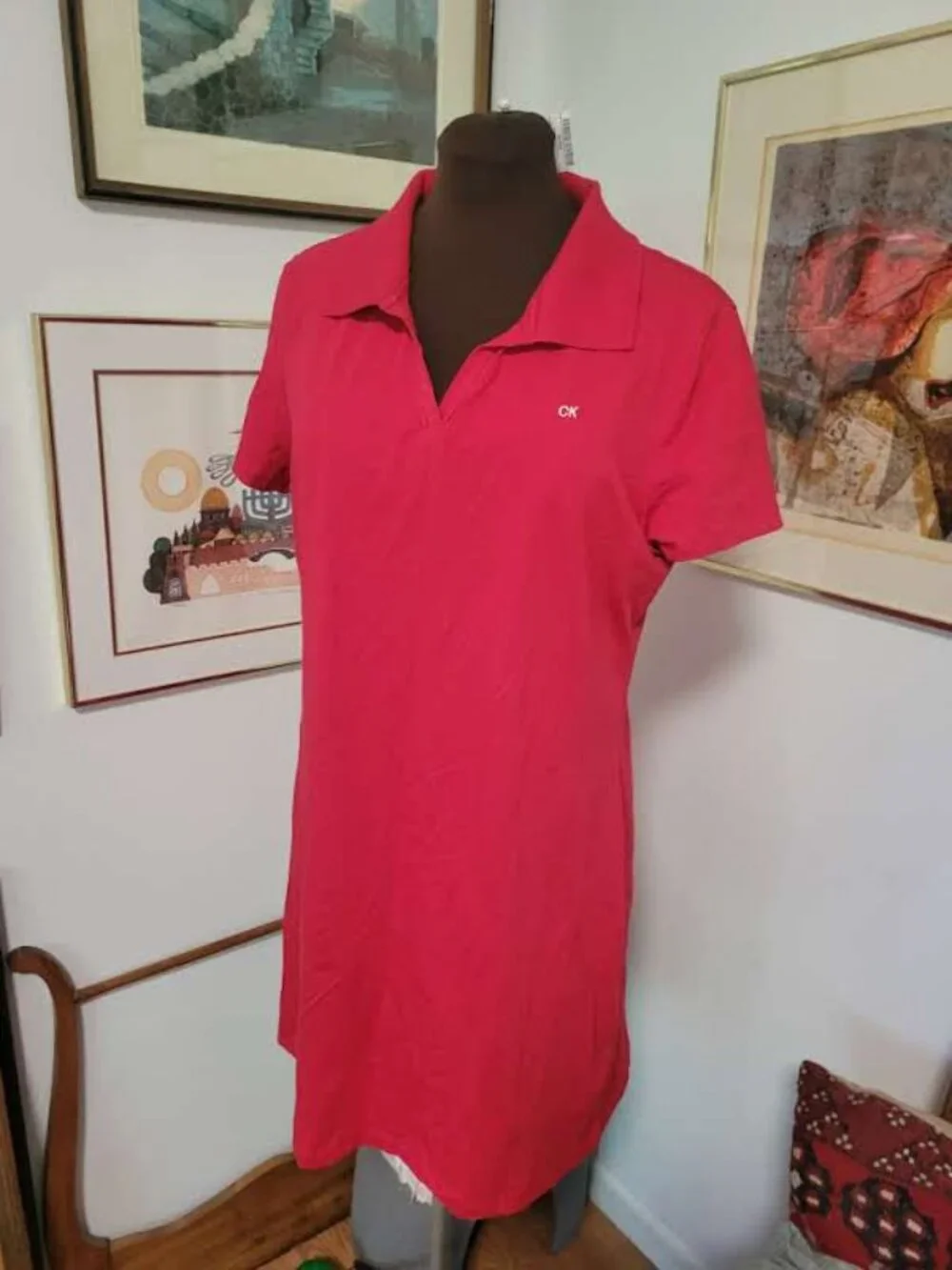 NWT Calvin Klein Polo Shirt Dress Size L - Picture 5 of 6
